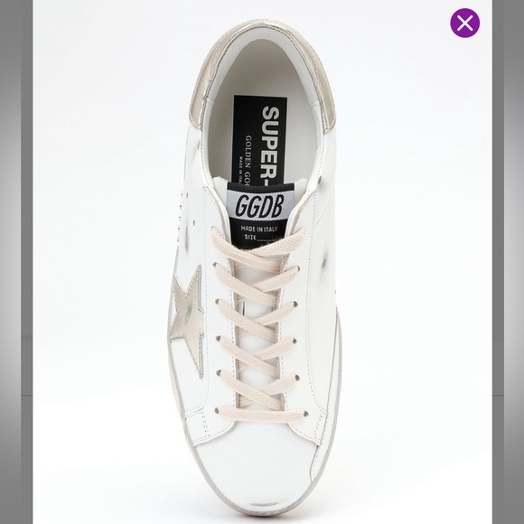 NWT Golden Goose Women Sneaker White & Gold sz 38 - Picture 11 of 14